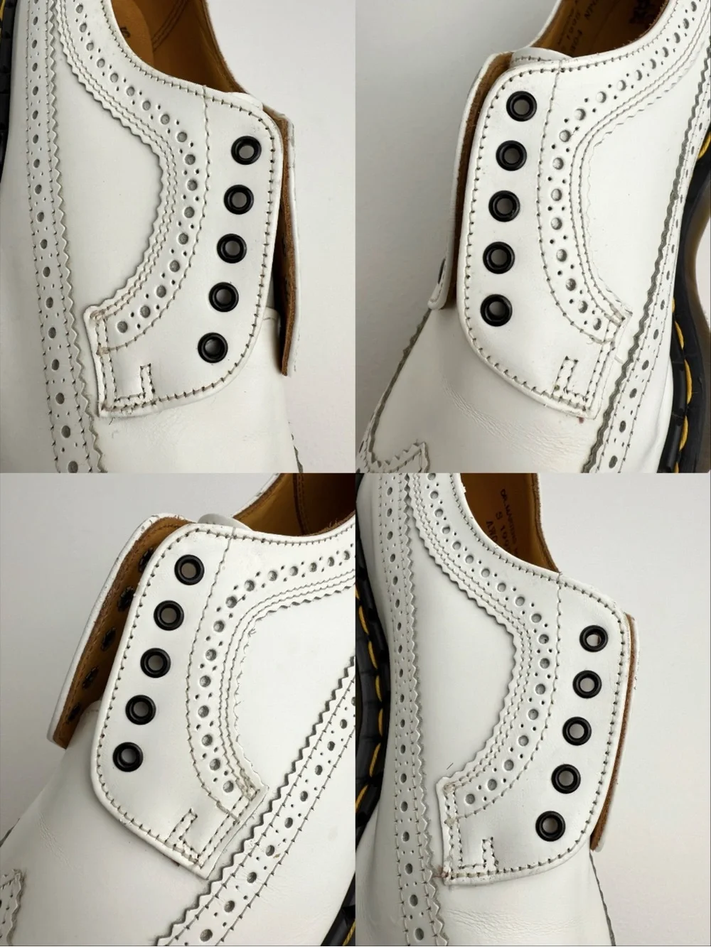 Vintage Dr. Martens Made in England Wingtip Steel Toe Platform Oxfords UK 6